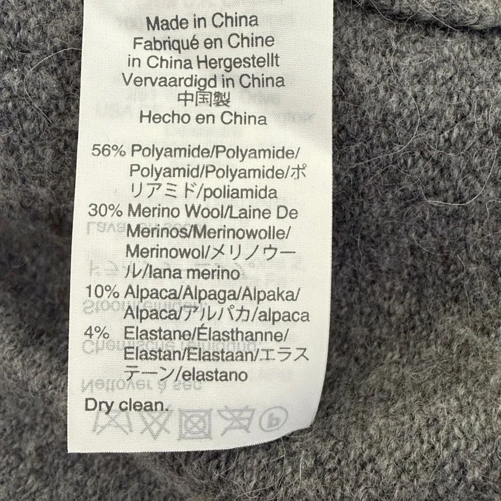 MADEWELL Cardigan Open Front Wool Alpaca Blend Womens Small Gray Cozy Walker - Picture 7 of 9